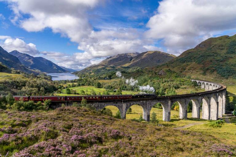 The Jacobite steam train is one of the area's most popular attractions and is just a short drive from Bluebell Cottage Glencoe.